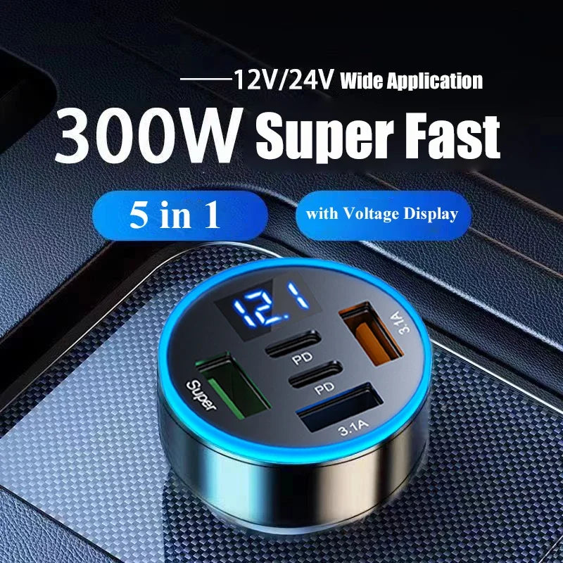 5 in 1 Super Fast Charge Adapter for iPhone & Samsung