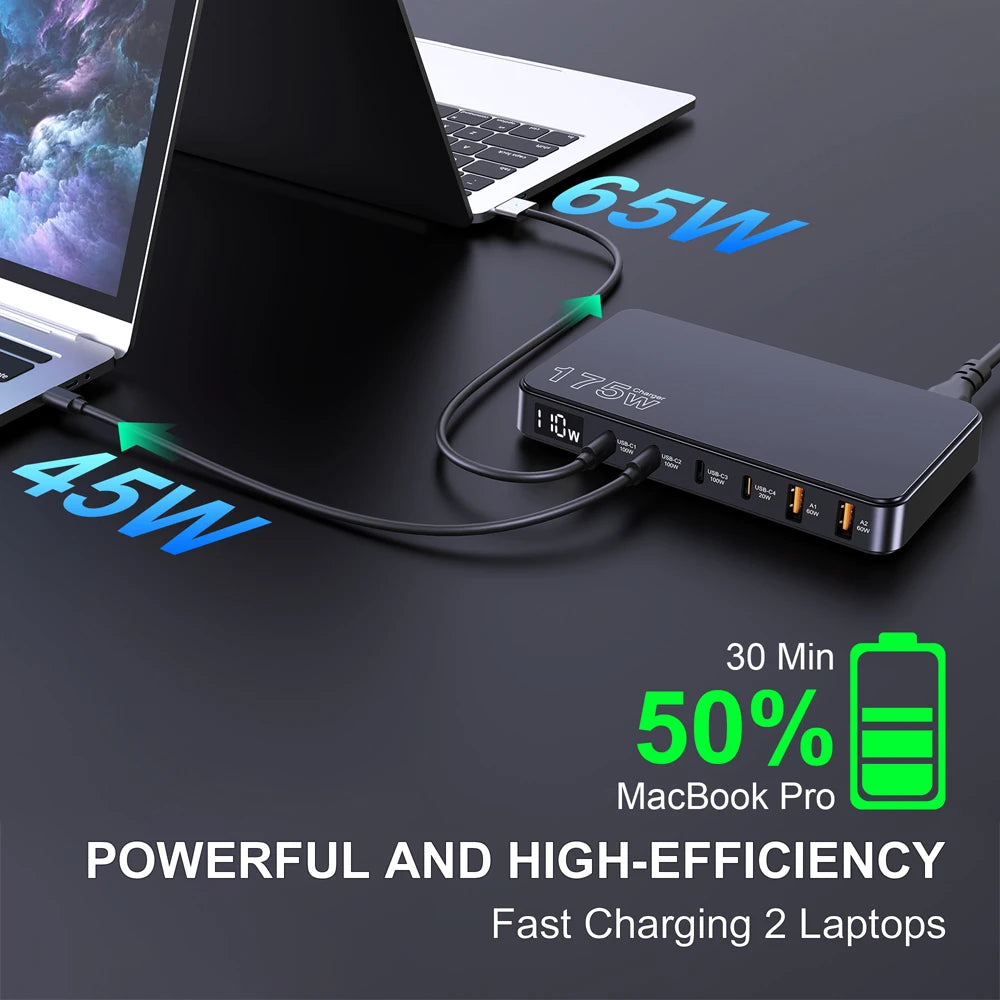 6-Port Desktop Charger Type C for iPhone - Stylish Expression