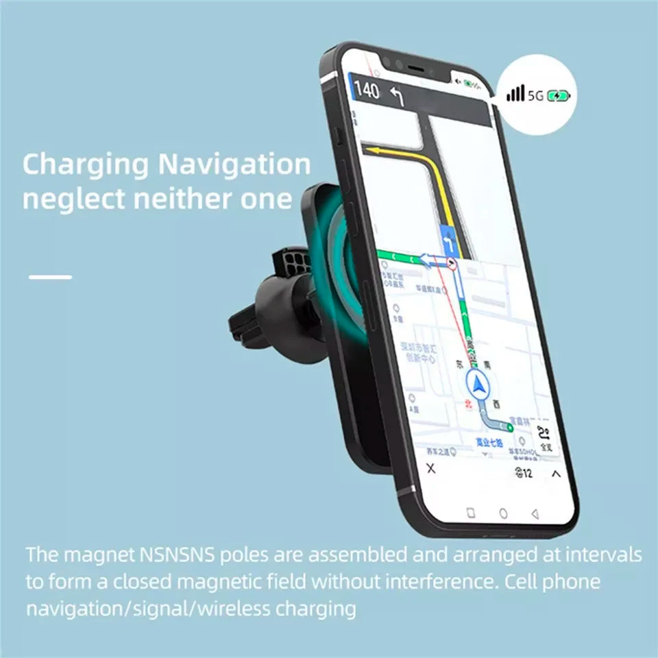 Wireless  Magnetic Car Charger - Stylish Expression