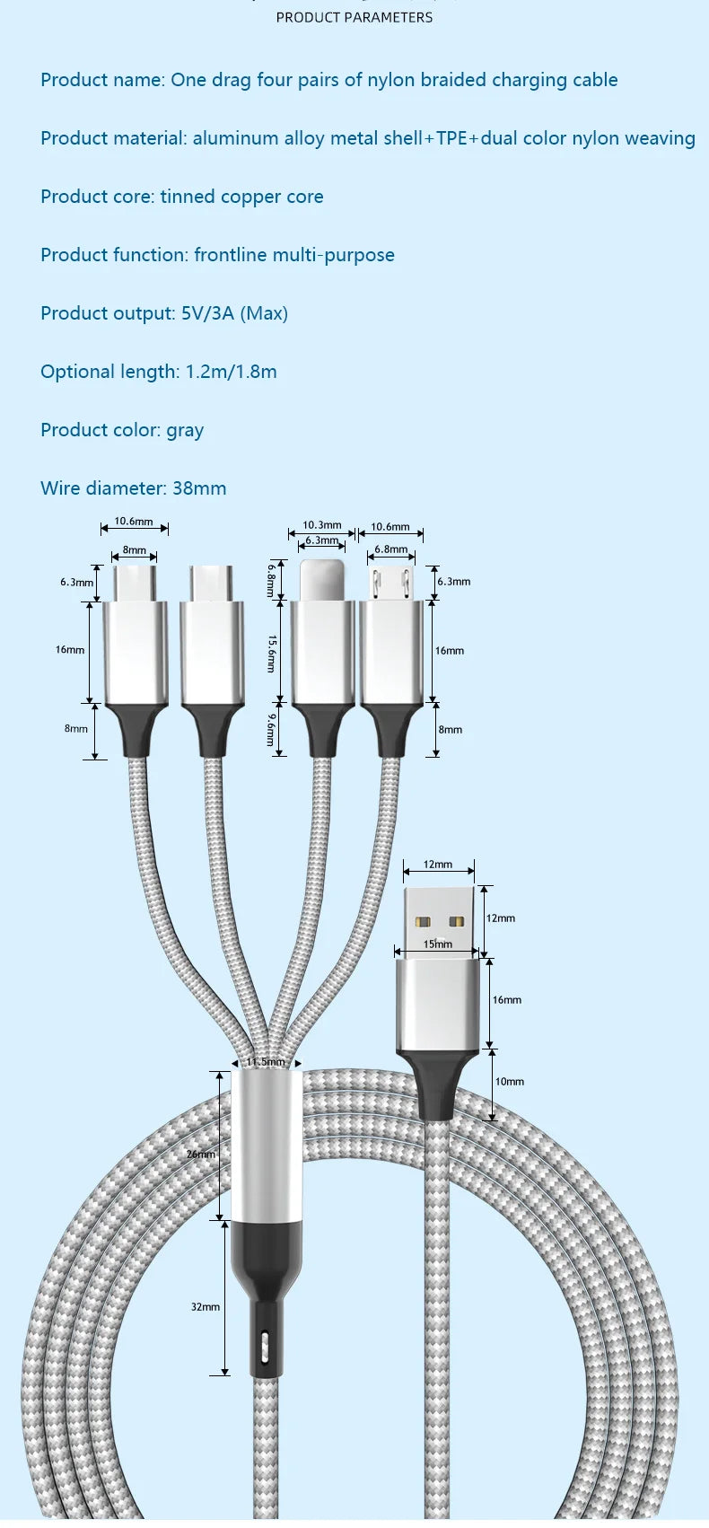 Multi Charger Cable - Stylish Expression