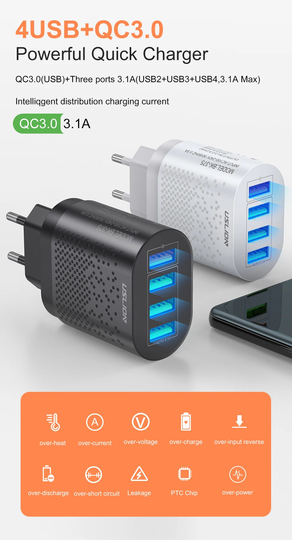 Korean USB Fast Charger - Stylish Expression