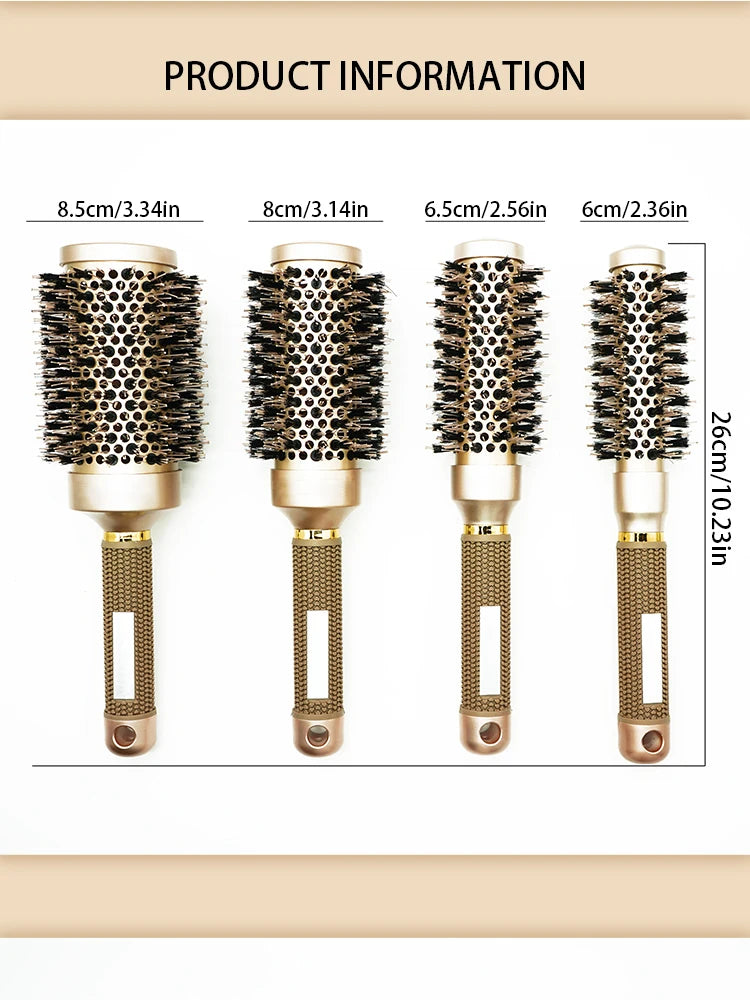 Anti-Static Rolling Brush for Salon Styling, Pro Barber Hair Tools - Stylish Expression