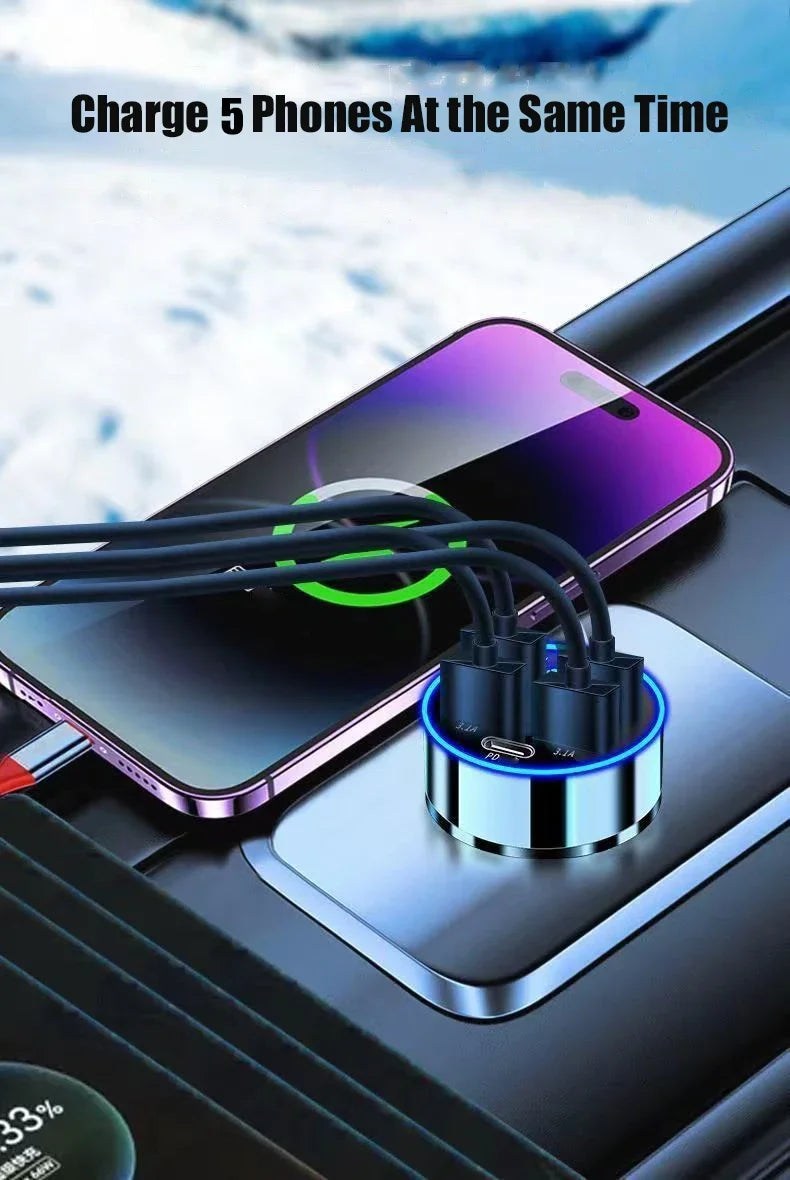 5 in 1 Super Fast Charge Adapter for iPhone & Samsung