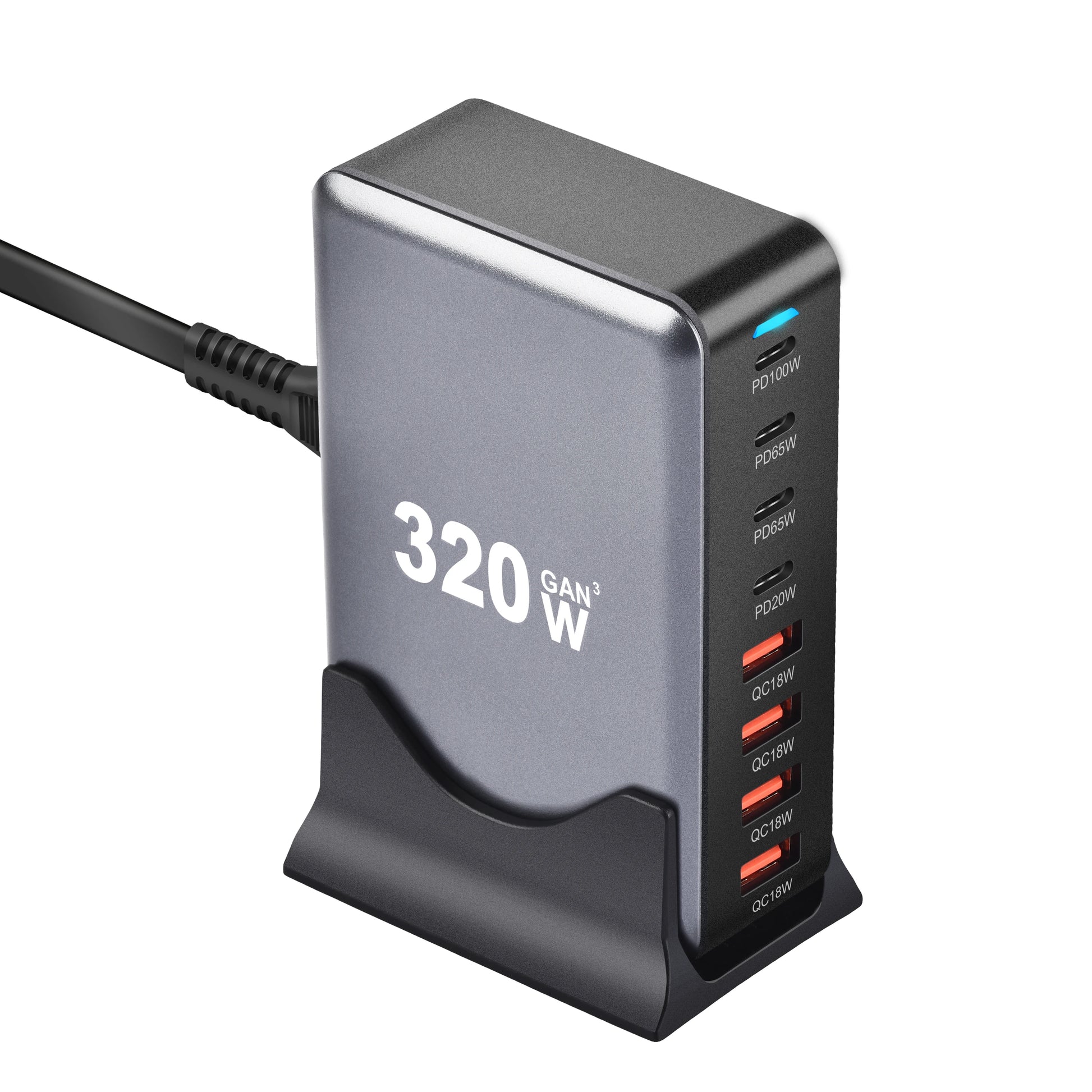Fast Desktop 8-port USB Type C PD Charger - Stylish Expression