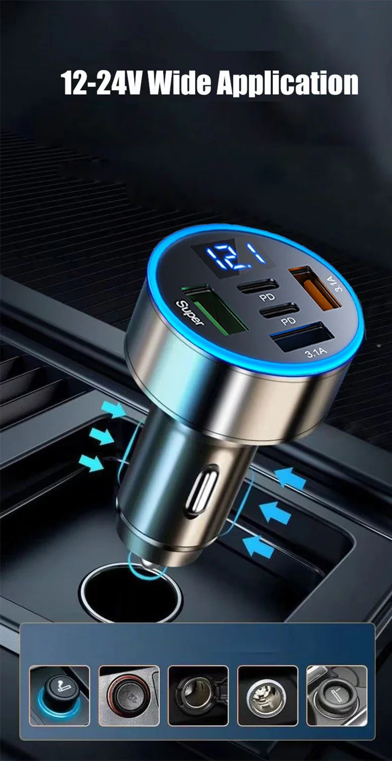 5 in 1 Super Fast Charge Adapter for iPhone & Samsung - Stylish Expression