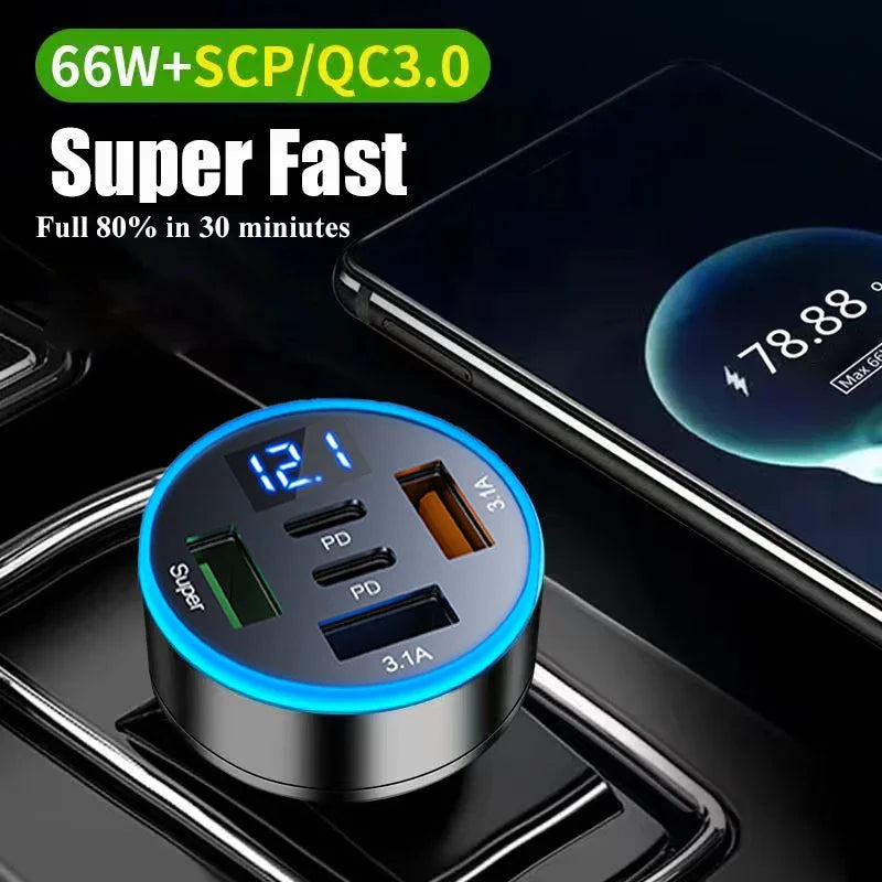 5 in 1 Super Fast Charge Adapter for iPhone & Samsung - Stylish Expression