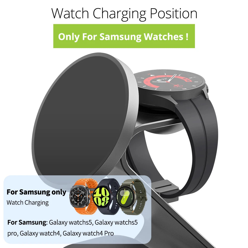 Magnetic 3 in 1 Wireless Charger Station - Stylish Expression