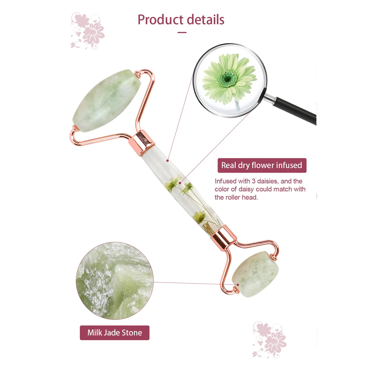 Natural Jade Face Roller Massager - Stylish Expression