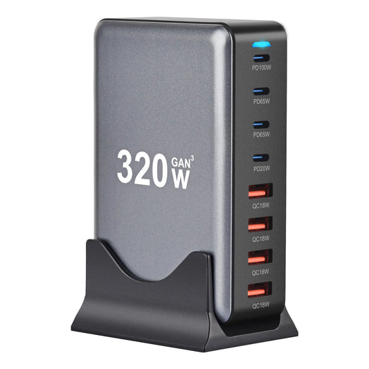 Fast Desktop 8-port USB Type C PD Charger - Stylish Expression