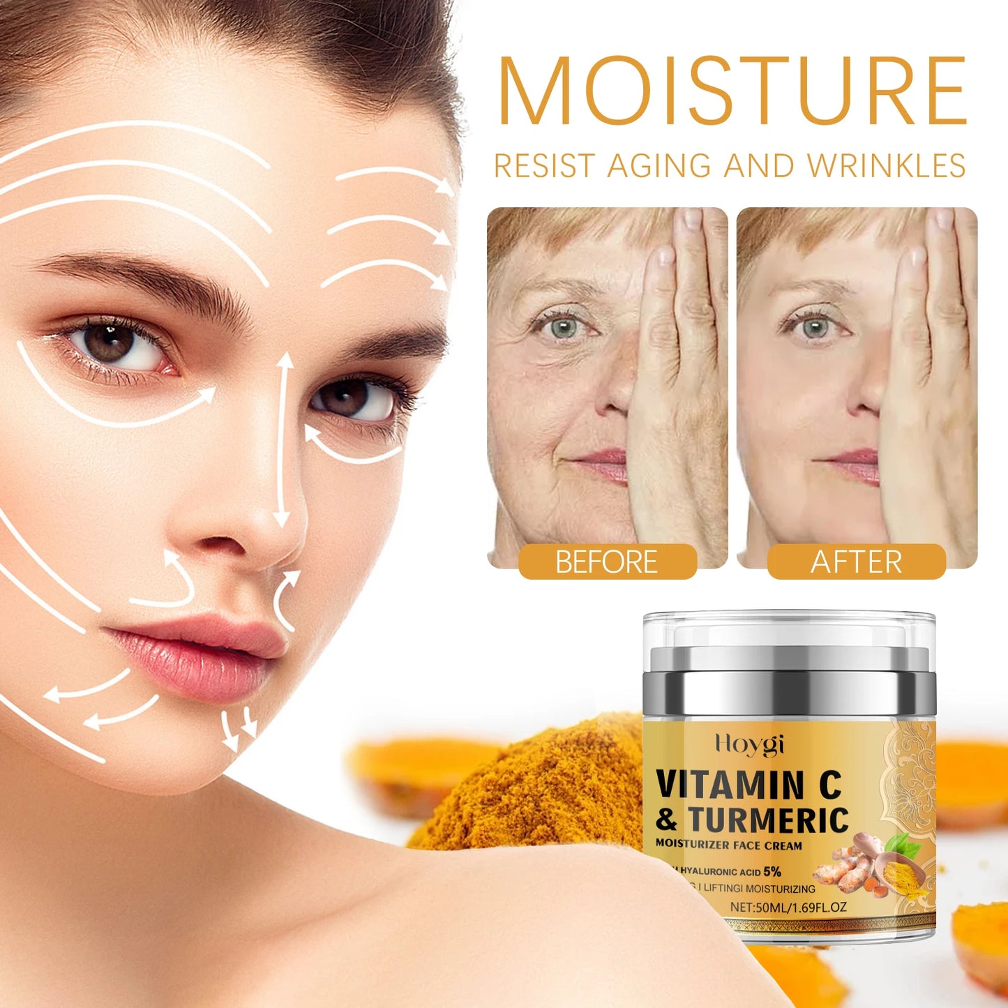 Natural Vitamin C & Turmeric Moisturizer Face Cream