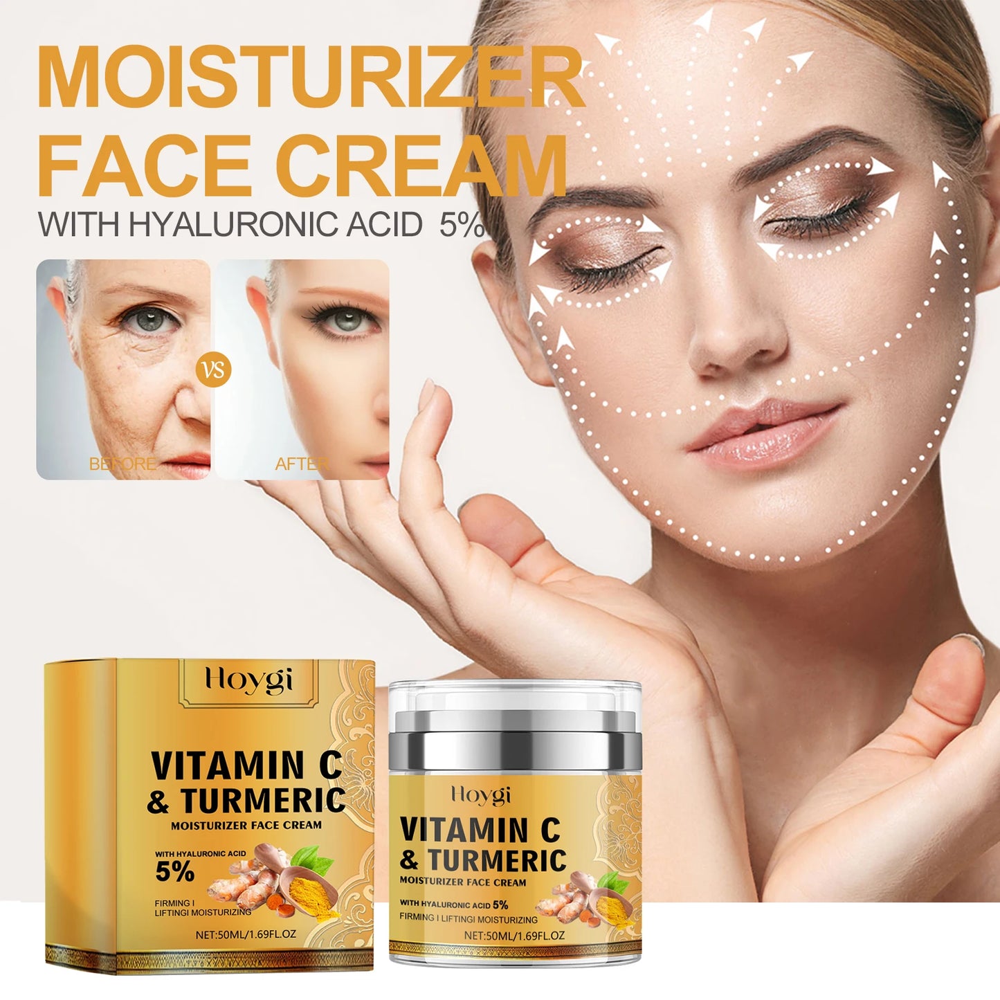 Natural Vitamin C & Turmeric Moisturizer Face Cream