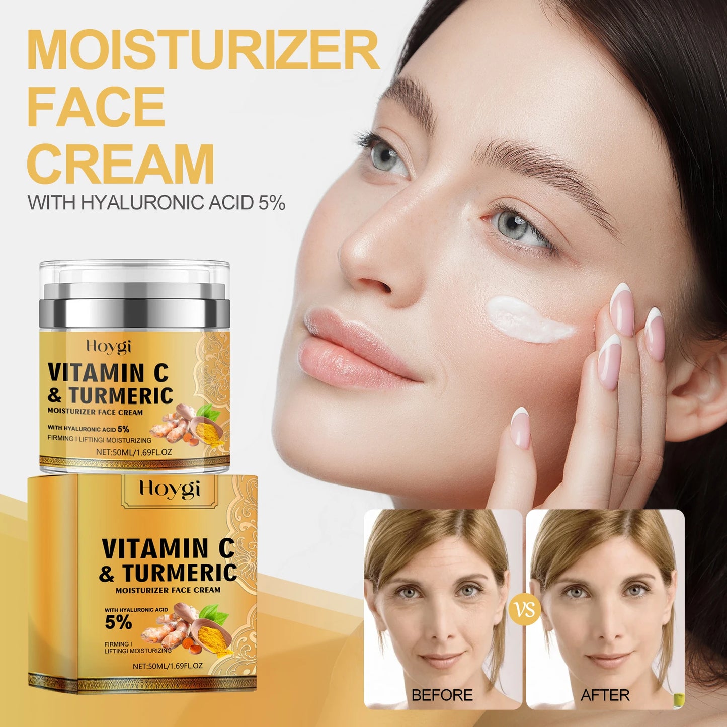 Natural Vitamin C & Turmeric Moisturizer Face Cream