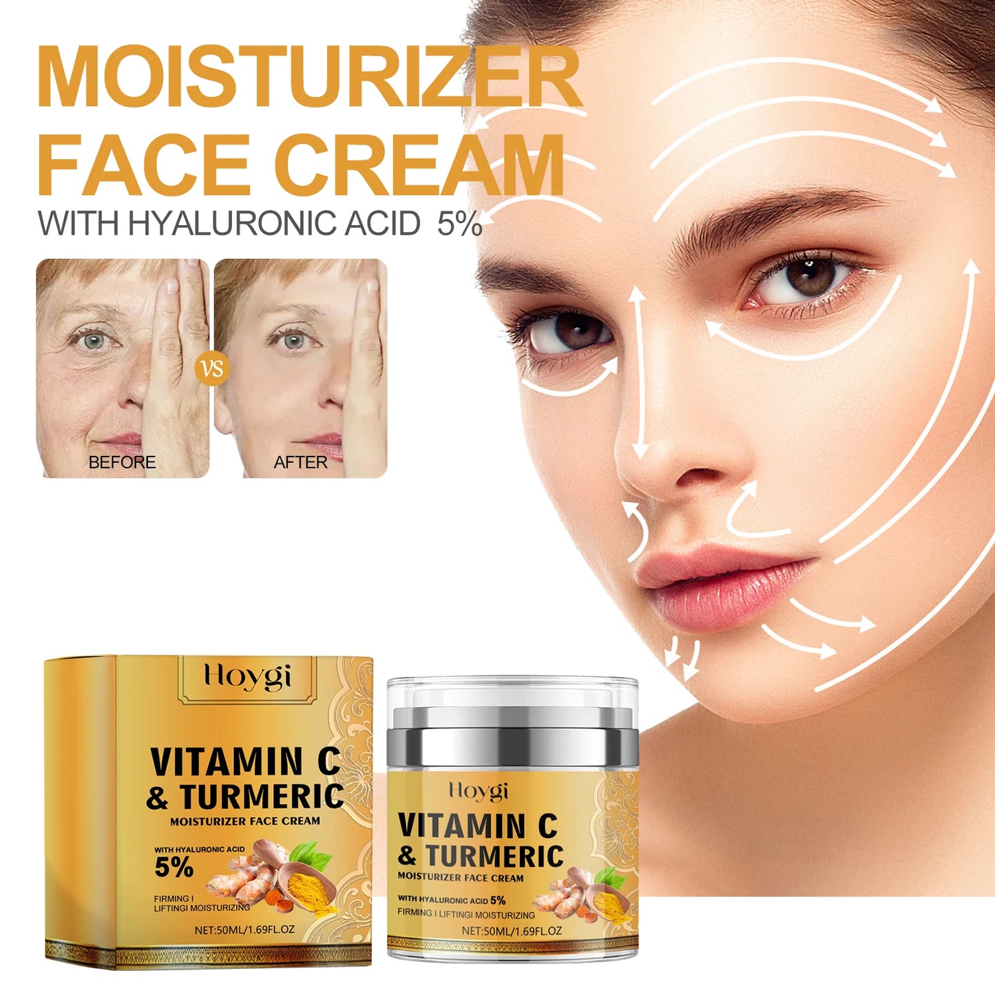 Natural Vitamin C & Turmeric Moisturizer Face Cream