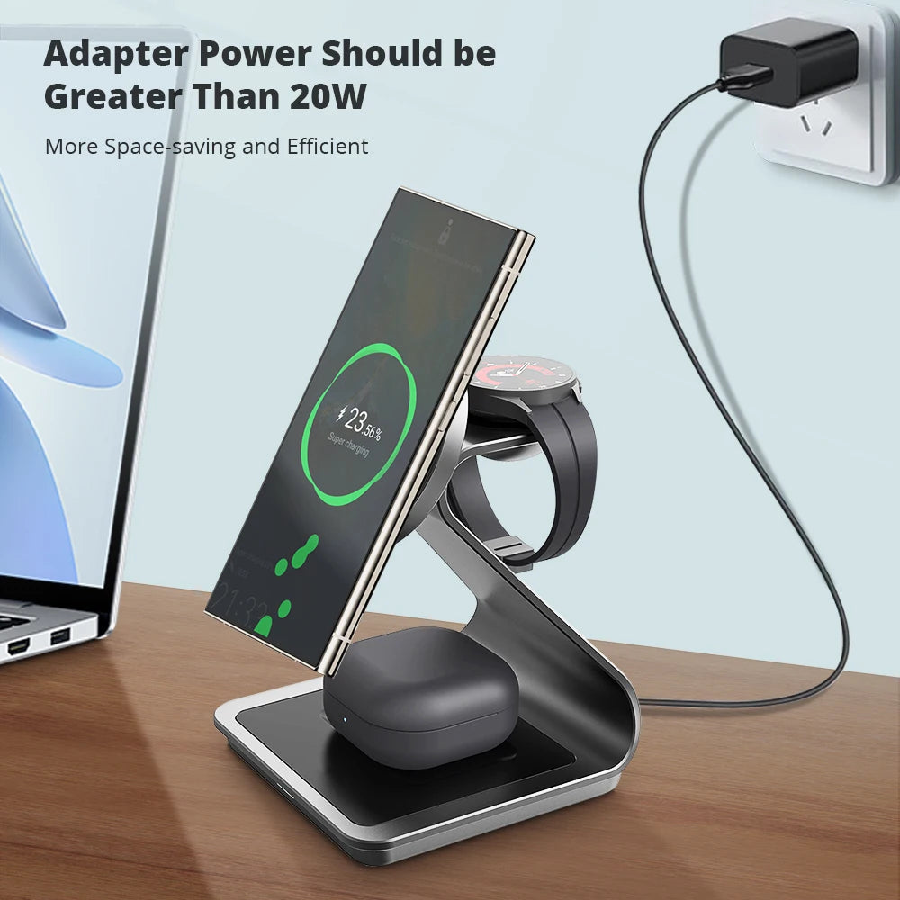 Magnetic 3 in 1 Wireless Charger Station