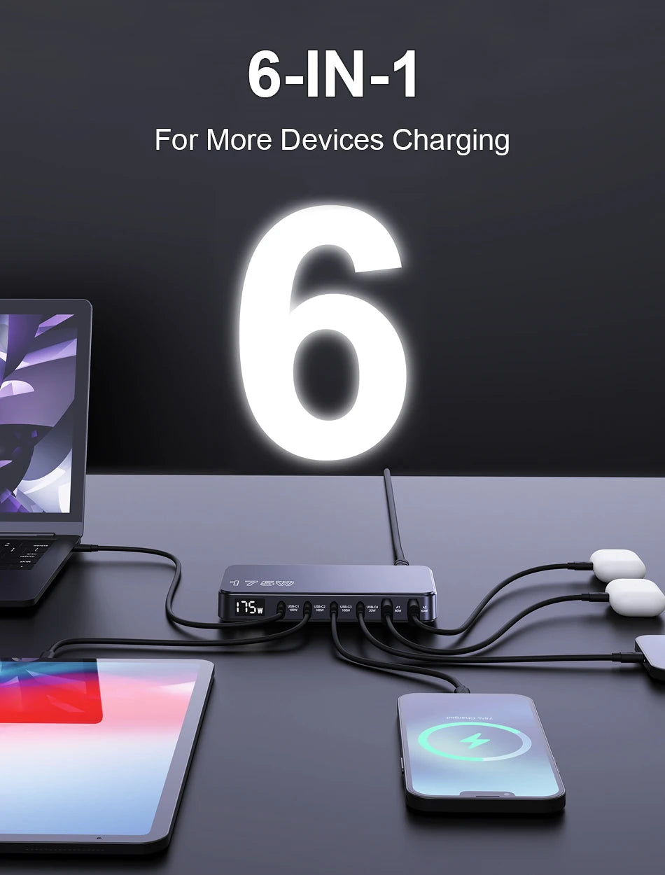 6-Port Desktop Charger Type C for iPhone