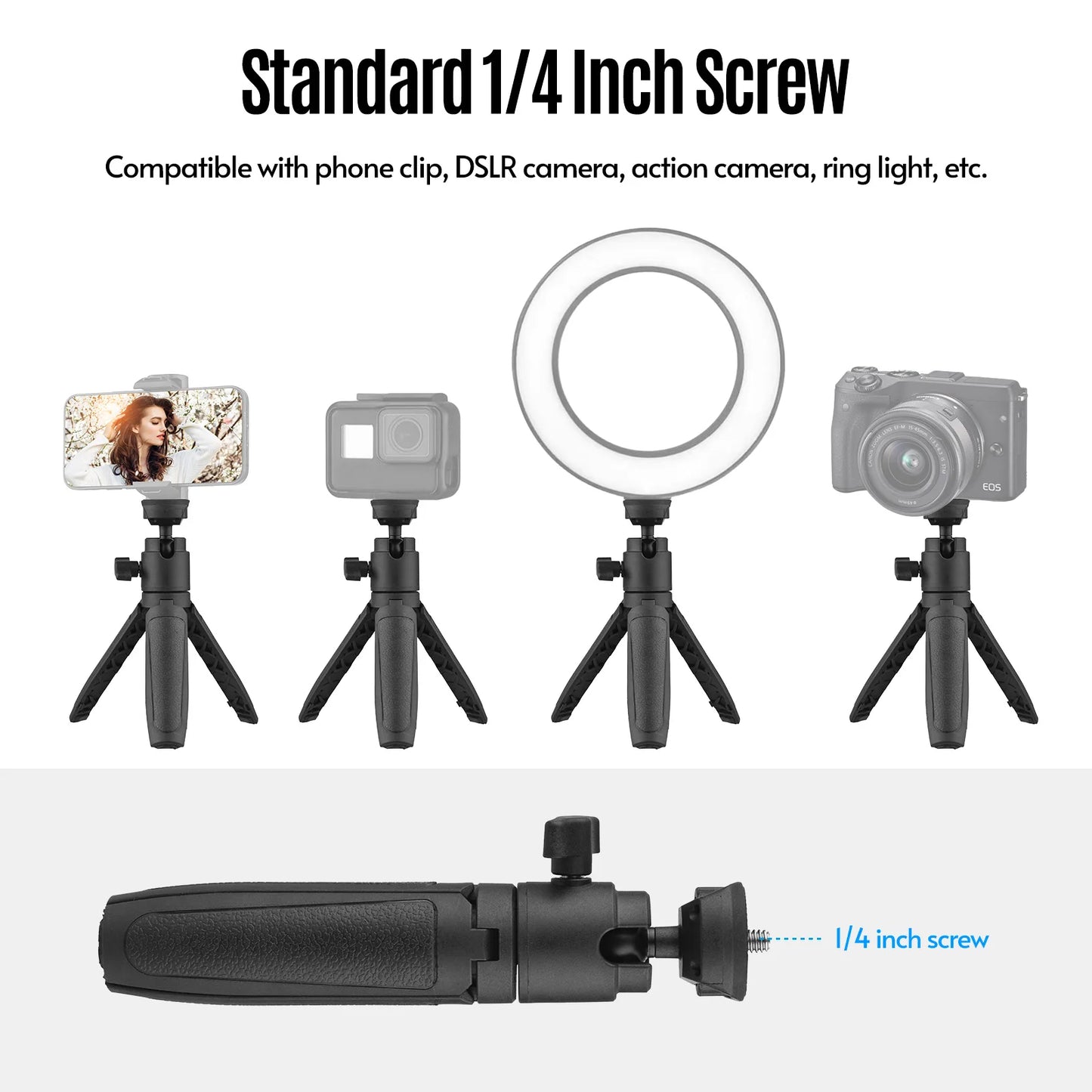 Portable Mini Tripod Extendable  Stand