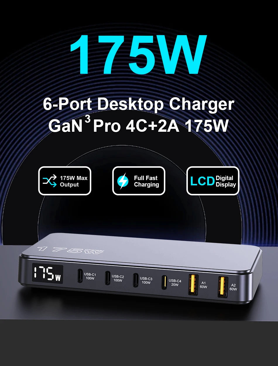 6-Port Desktop Charger Type C for iPhone