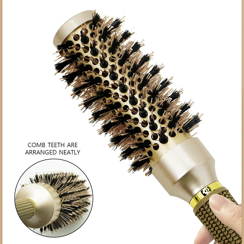 Anti-Static Rolling Brush for Salon Styling, Pro Barber Hair Tools