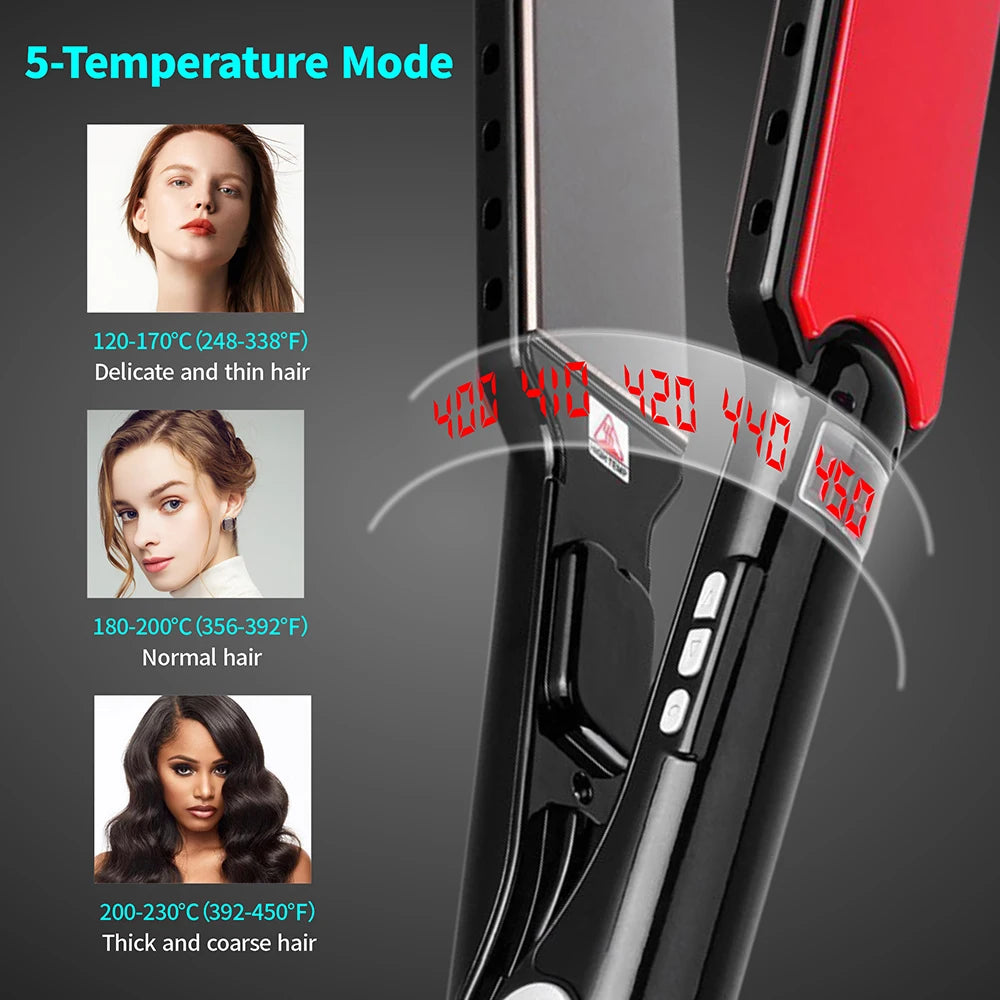 Wide Hair Straightener Titanium 480F