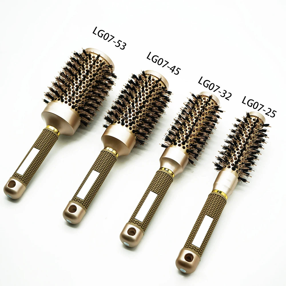 Anti-Static Rolling Brush for Salon Styling, Pro Barber Hair Tools