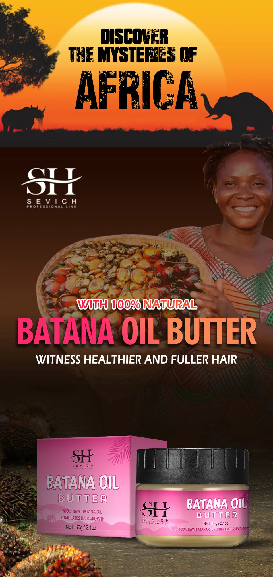 100% Pure Batana Oil for Hair Growth